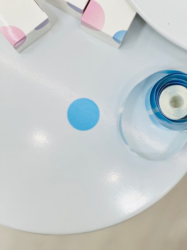 ليبيل دائري بلون ازرق حجم 40*40mm